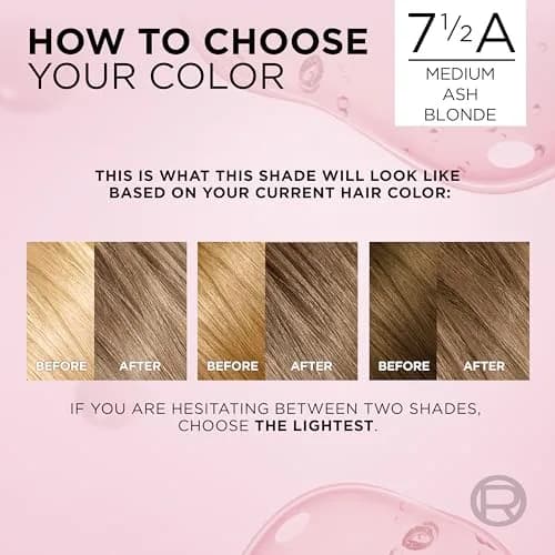 L'Oreal Paris Excellence Crème Permanent Hair Dye 7.5A Medium Ash Blonde | Triple Care Color with Hyaluronic Acid for 100% Gray Coverage thumbnail 6