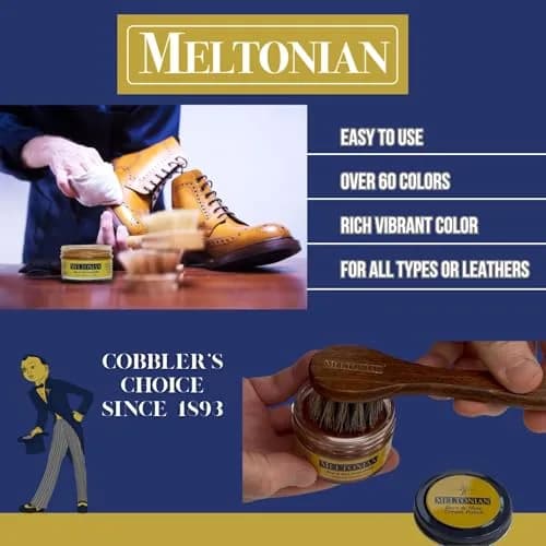 Meltonian Cream Shoe Polish - Leather & Boot Polish, Oil-Based with Beeswax, 1.7oz | Restores & Protects, 60+ Colors, Brown thumbnail 8