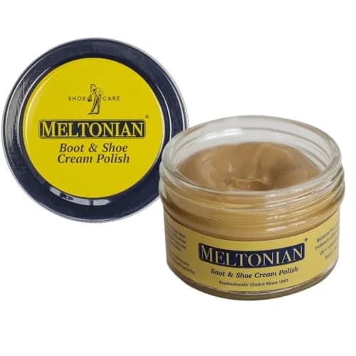 Meltonian Cream Shoe Polish - Leather & Boot Polish, Light Brown, 1.7oz | Restores & Protects thumbnail 1