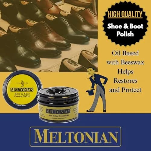 Meltonian Cream Shoe Polish - Leather & Boot Polish, Light Brown, 1.7oz | Restores & Protects thumbnail 5