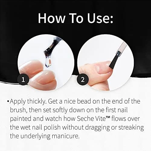 Seche Vite Dry Fast Top Coat 15ml (0.5 fl oz) | High Gloss Shine & Chip Resistance thumbnail 2