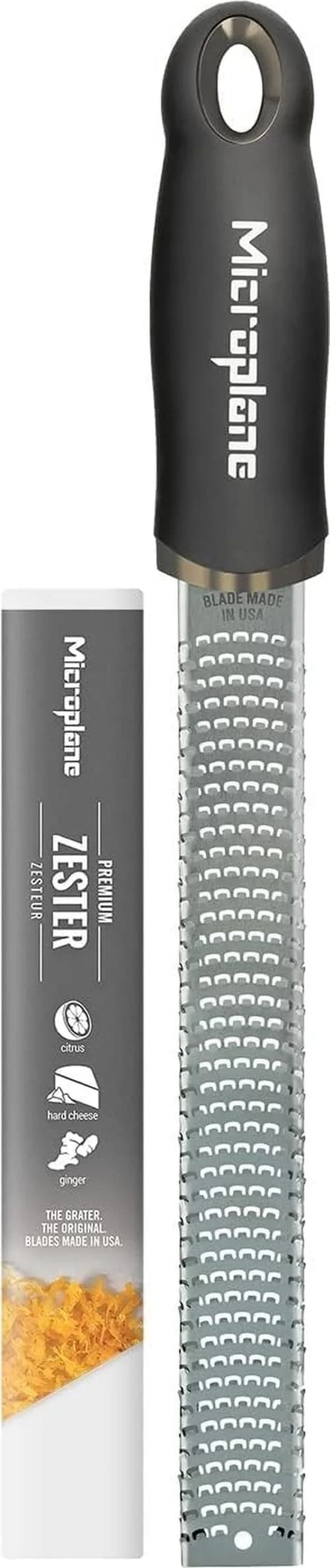 Microplane Premium Classic Series Zester Grater 110g (3.9oz) | Ultra-Sharp Stainless Steel Blades for Citrus, Cheese, Ginger - main product image