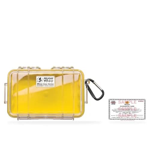 Pelican 1040 Micro Case (Yellow/Clear) | Water-Resistant IP67 Protection for Small Electronics thumbnail 1