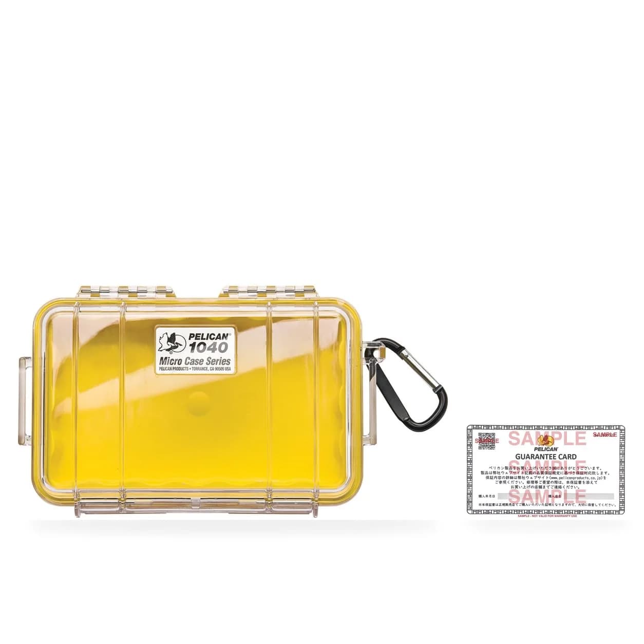 Pelican 1040 Micro Case (Yellow/Clear) | Water-Resistant IP67 Protection for Small Electronics
