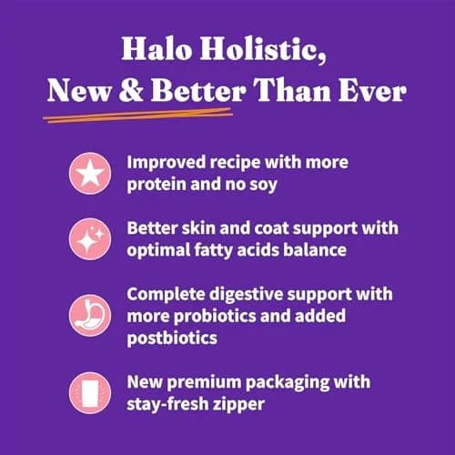 Halo Holistic Dry Cat Food, Wild-Caught Salmon & Whitefish Recipe, 1 Count (Pack of 1) | Complete Adult Cat Nutrition thumbnail 9