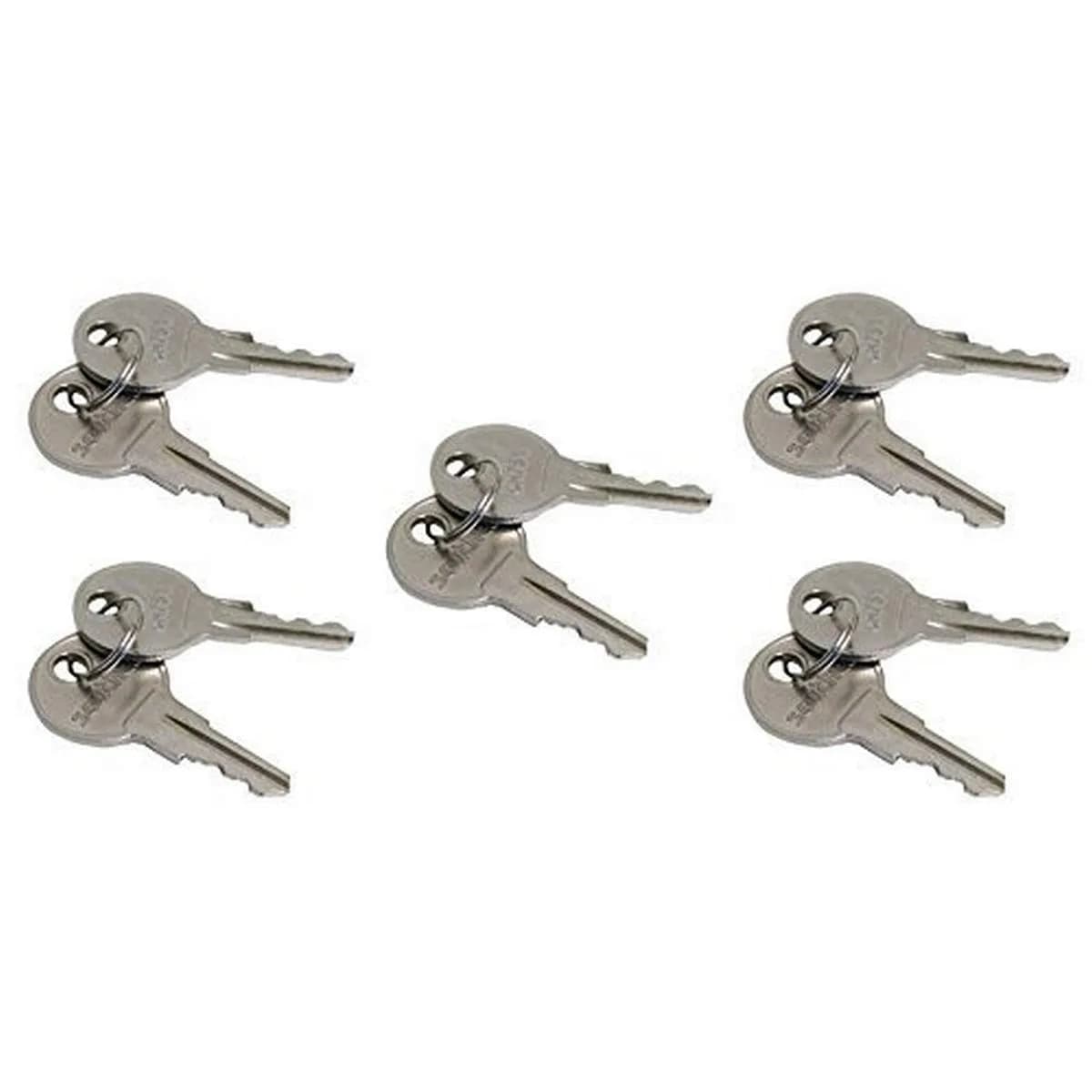 Southco CH751 Keys for RV Campers, Cabinets, Push Locks (10 Keys) | Nickel Plated Steel OEM Keys — Nickel