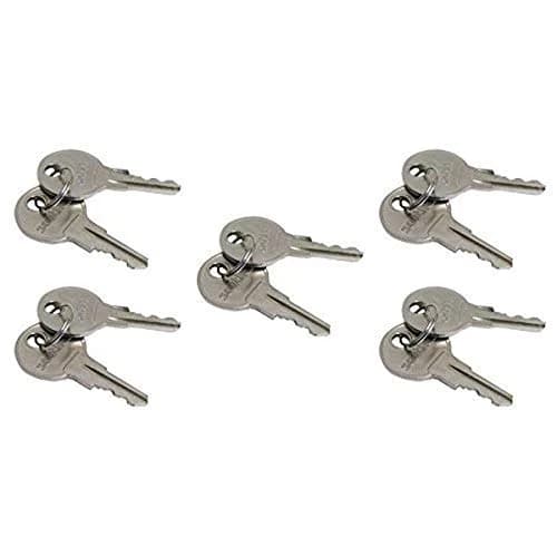 Southco CH751 Keys for RV Campers, Cabinets, Push Locks (10 Keys) | Nickel Plated Steel OEM Keys thumbnail 1