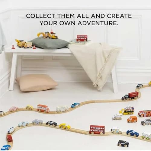 Le Toy Van London Car Set Premium Wooden Toys for Kids Ages 3 Years & Up (TV267), 7-pk | London-Themed Wooden Vehicles thumbnail 5