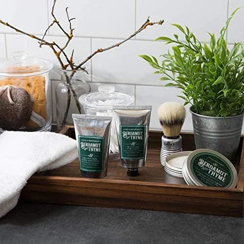 Pre de Provence Bergamot & Thyme Men's Shave Cream 75ml (2.5 Fl Oz) | Hydrating & Nourishing for Dry Skin thumbnail 4