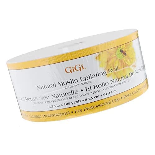 GIGI Bleached Muslin Epilating Roll Waxing Strips 3.25in x 100Yards | Precise, Soft & Hygienic Hair Removal - main product image