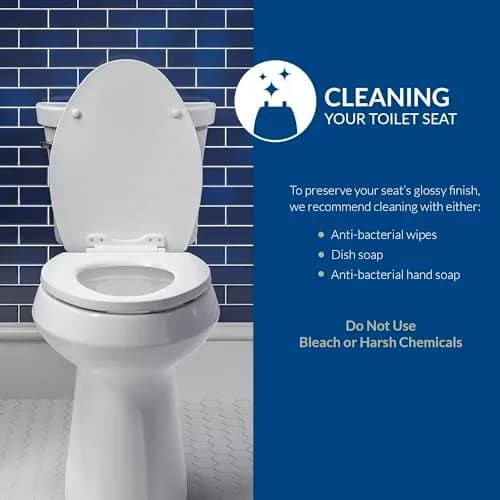 Bemis Toilet Seat with Easy Clean & Change Hinges | Elongated, Fawn Beige, USA Made thumbnail 5