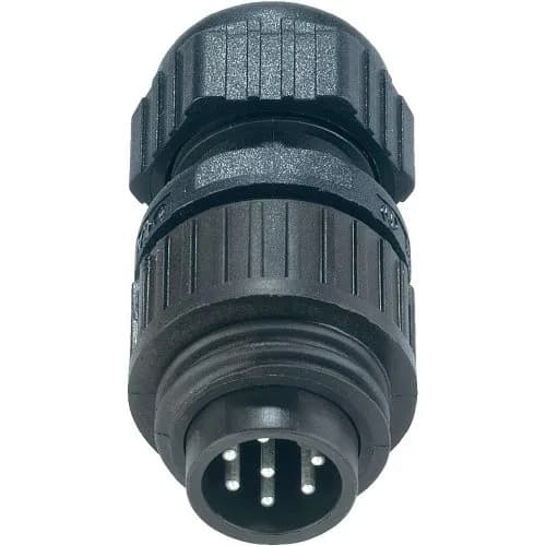 Hirschmann CA6LS Circular Connector Plug, 6-Pin, Cable Mount, 250V | Industrial Grade Connector thumbnail 1