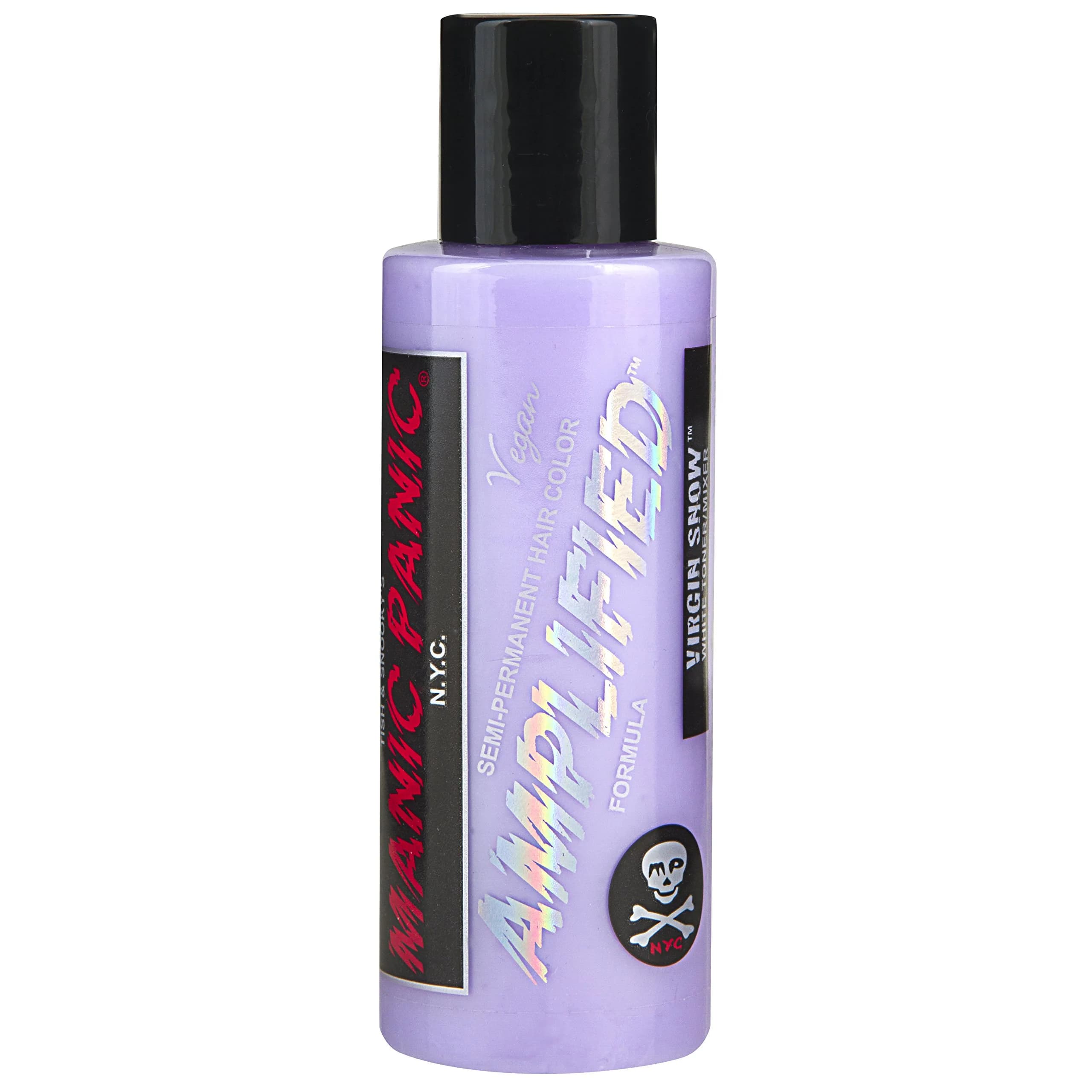 MANIC PANIC Virgin Snow Blonde Toner - Amplified - Semi-Permanent Blue-Tinted Hair Color for Blondes (4oz) — Virgin Snow