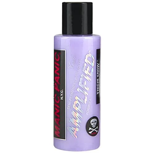 MANIC PANIC Virgin Snow Blonde Toner - Amplified - Semi-Permanent Blue-Tinted Hair Color for Blondes (4oz) thumbnail 1