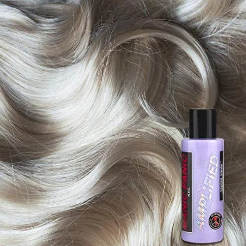 MANIC PANIC Virgin Snow Blonde Toner - Amplified - Semi-Permanent Blue-Tinted Hair Color for Blondes (4oz) thumbnail 2