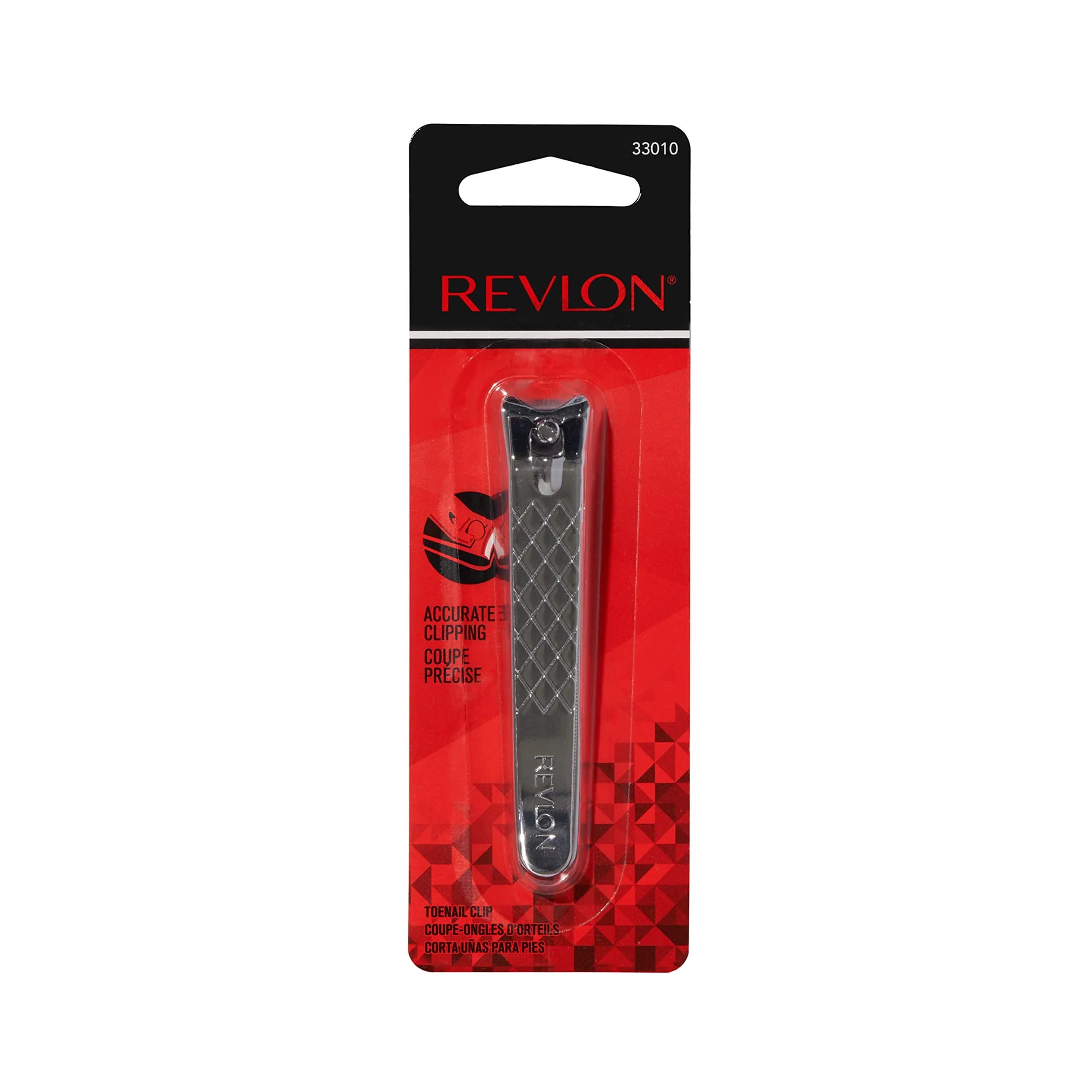 Revlon Toenail Clipper With File, Alloy Steel Curved Blade, Silver (1 Count) - view 9