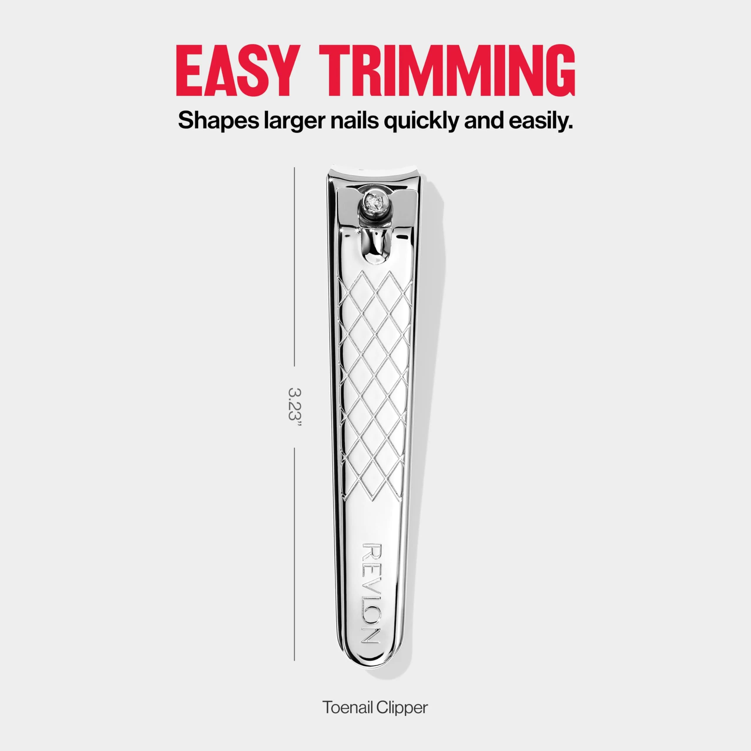 Revlon Toenail Clipper With File, Alloy Steel Curved Blade, Silver (1 Count) - view 4