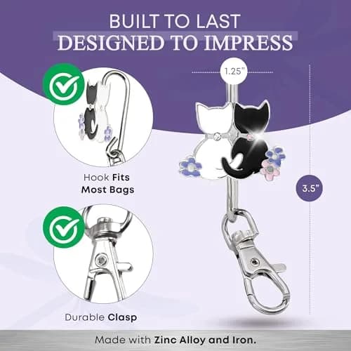 Finders Key Purse Two Kitties Key Finder | Stylish & Multifunctional (One Size) thumbnail 4