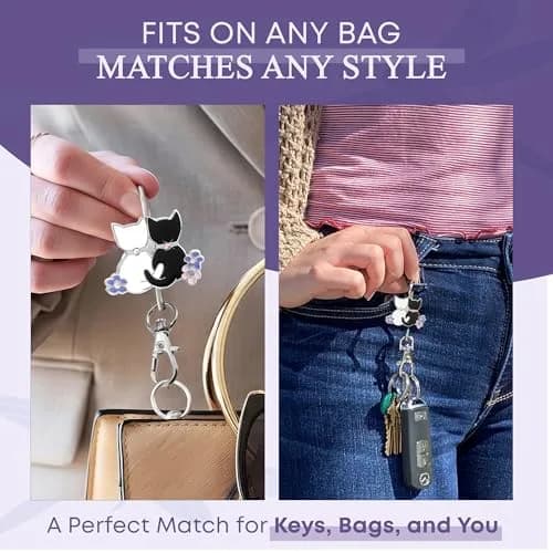 Finders Key Purse Two Kitties Key Finder | Stylish & Multifunctional (One Size) thumbnail 5