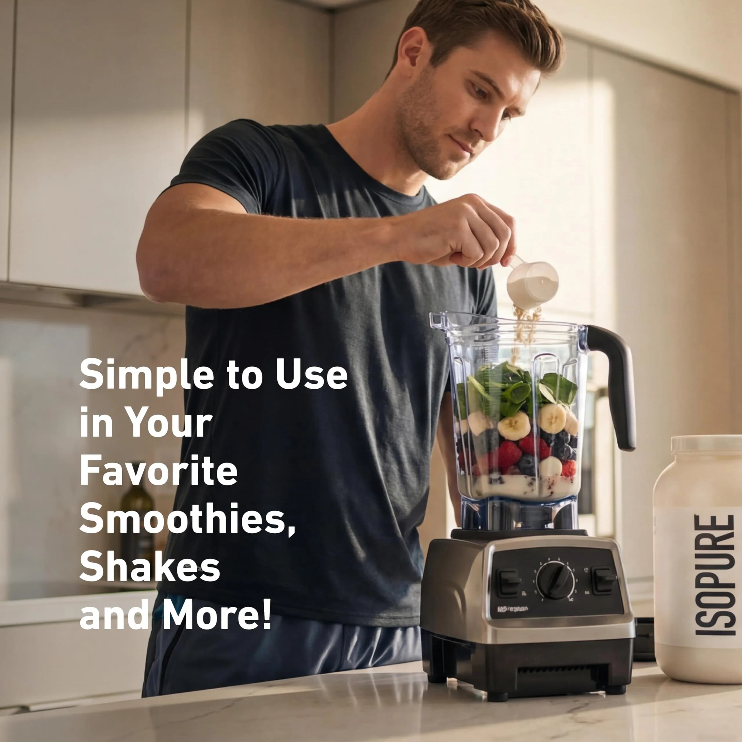 Isopure Zero Carb Whey Protein Isolate - Strawberries & Cream Flavor, 7.5lb Tub | 25g Protein, Gluten-Free - view 6