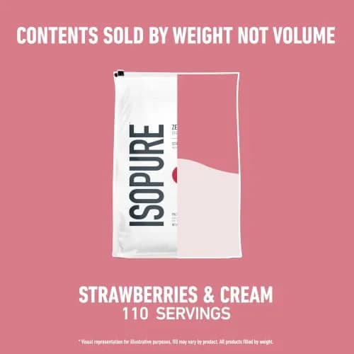 Isopure Zero Carb Whey Protein Isolate Strawberries & Cream 3.4 kg (7.5 Lbs) | 25g Protein Per Serving, Gluten & Lactose Free thumbnail 8