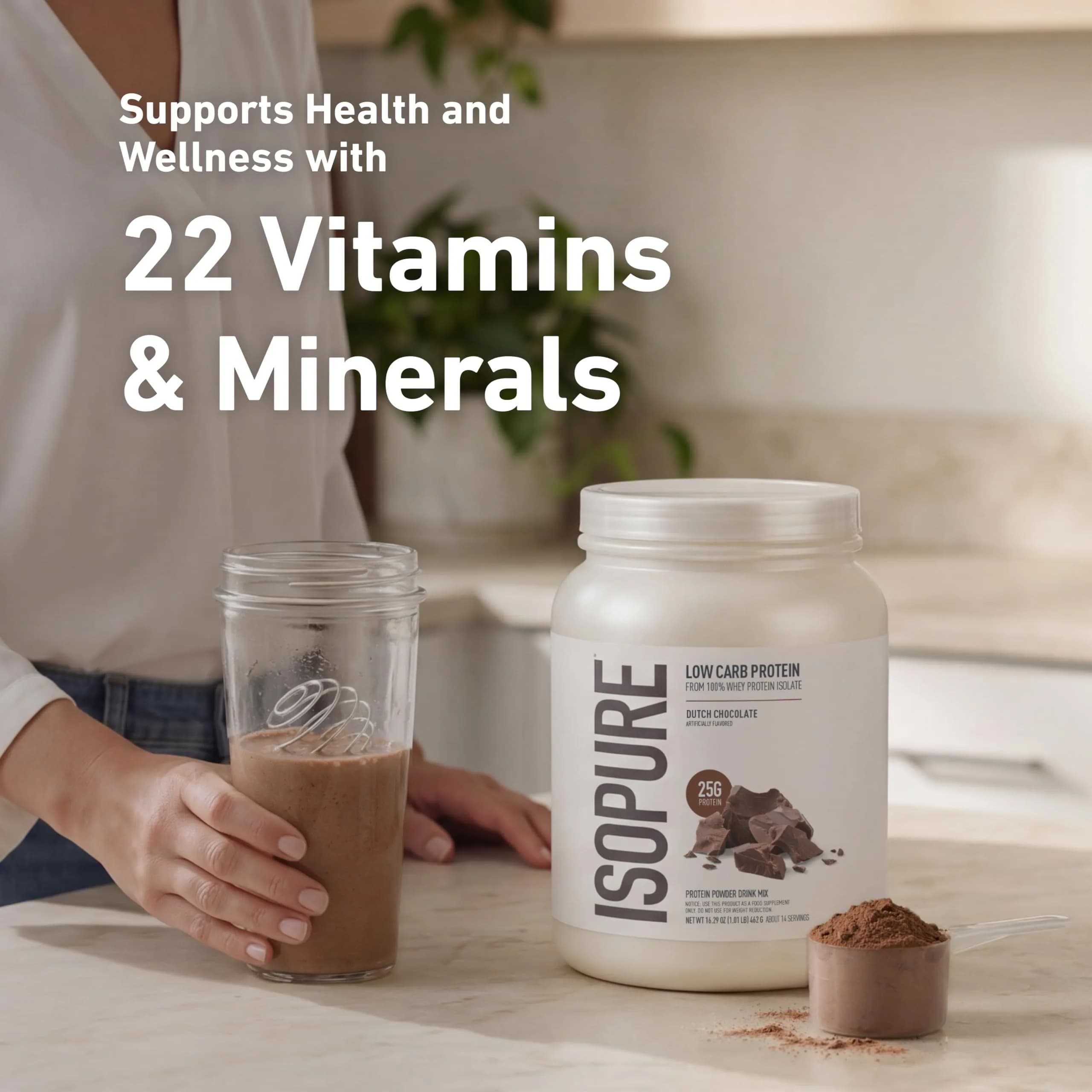 Isopure Low Carb Whey Protein Isolate Powder, Dutch Chocolate, 7.5 Lb (3.4 Kg) | 25g Protein Per Serving - view 5