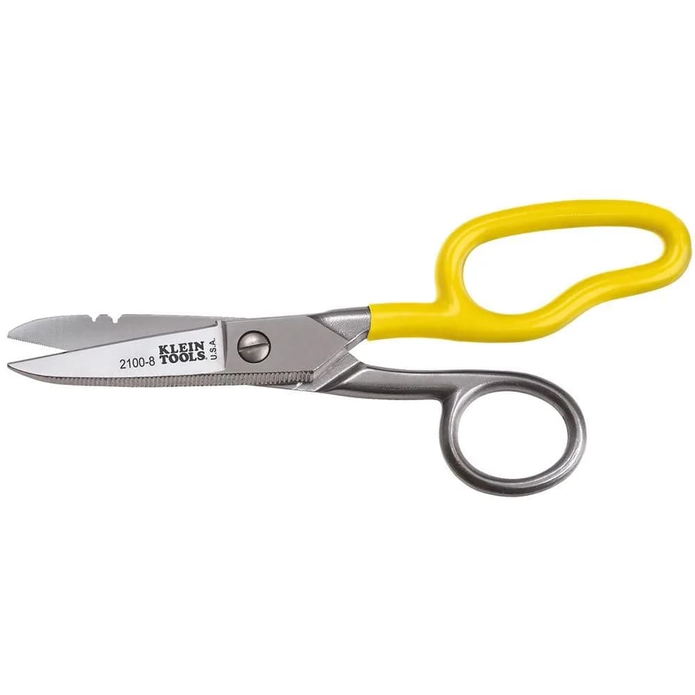 Klein Tools 2100-8 Free-Fall Electrician Snips 6.25-Inch Stainless Steel Heavy-Duty