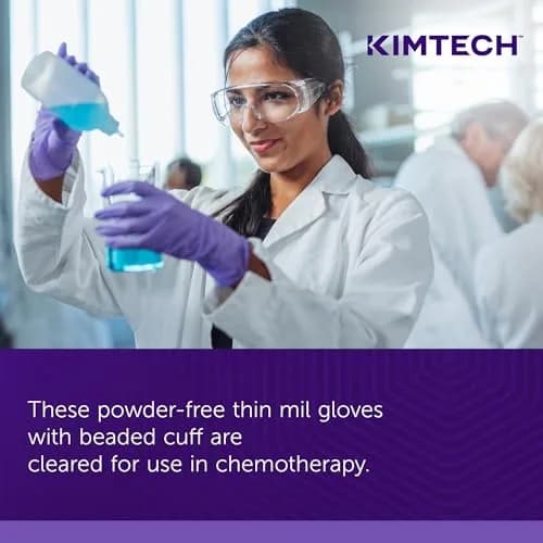 Halyard Health Professional 55082 Purple Nitrile Exam Gloves, 242 mm (9.5") Length, Medium, Box of 100 | Medical Grade Nitrile Gloves for Professionals thumbnail 4