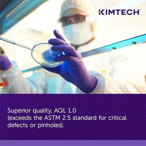 Halyard Health Professional 55082 Purple Nitrile Exam Gloves, 242 mm (9.5") Length, Medium, Box of 100 | Medical Grade Nitrile Gloves for Professionals thumbnail 6