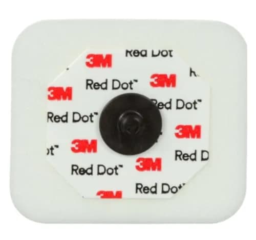 3M Red Dot Monitoring Electrode Model 2560 with Snap Connector, Bag of 50 | 4.1 cm x 3.0 cm (1.6 x 1.3 Inch) thumbnail 2