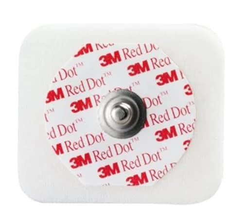 3M Red Dot Monitoring Electrode Model 2560 with Snap Connector, Bag of 50 | 4.1 cm x 3.0 cm (1.6 x 1.3 Inch) thumbnail 3