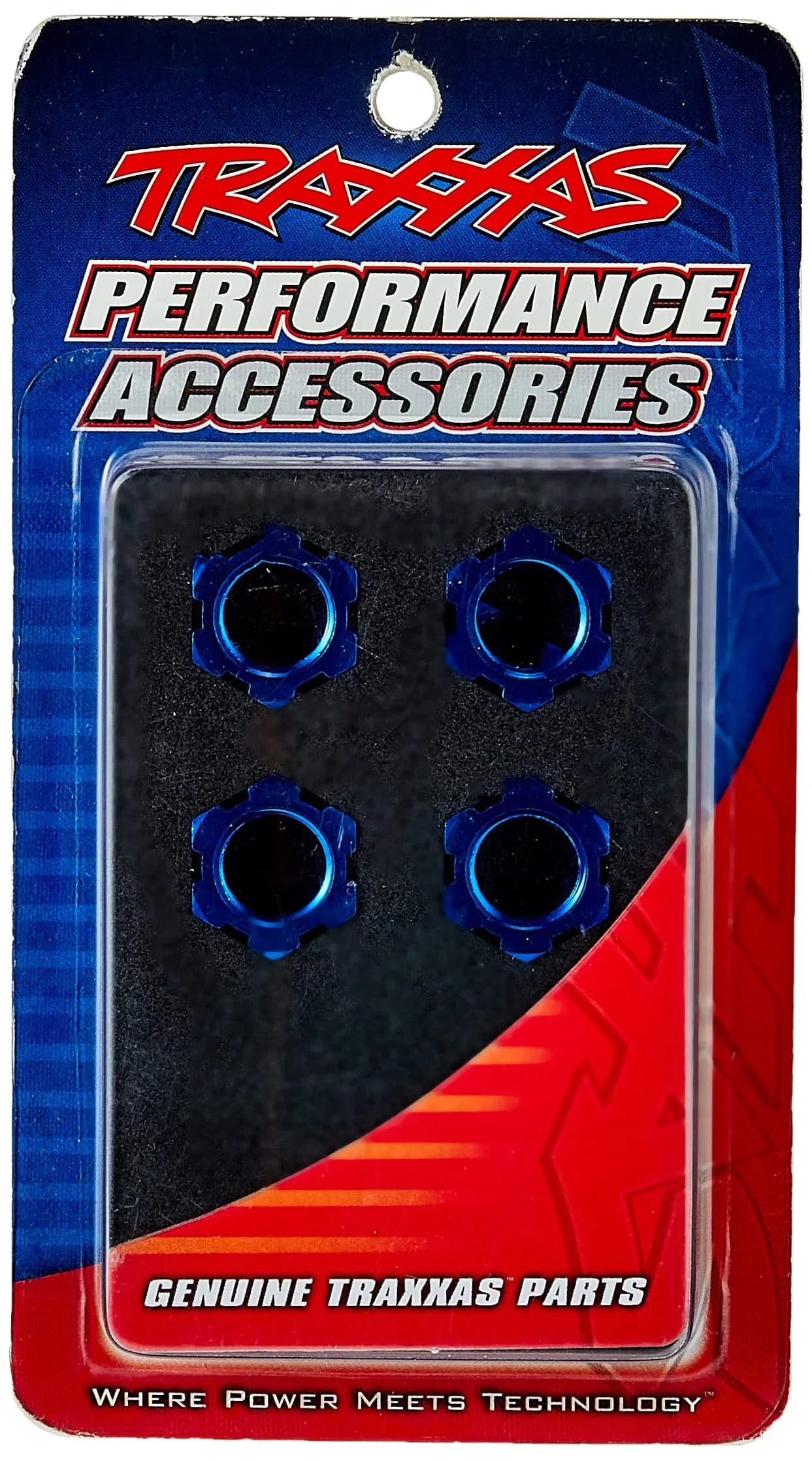 Traxxas 5353 Blue-Anodized Aluminum 17mm Splined Wheel Nuts (Set of 4) | RC Vehicle Parts — Blue