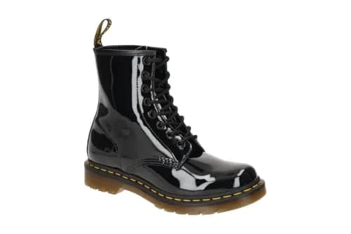 Dr. Martens Women's 1460 W Patent Leather 8 Eye Boot, Black, 11 | Classic Combat Style with Glossy Finish thumbnail 3