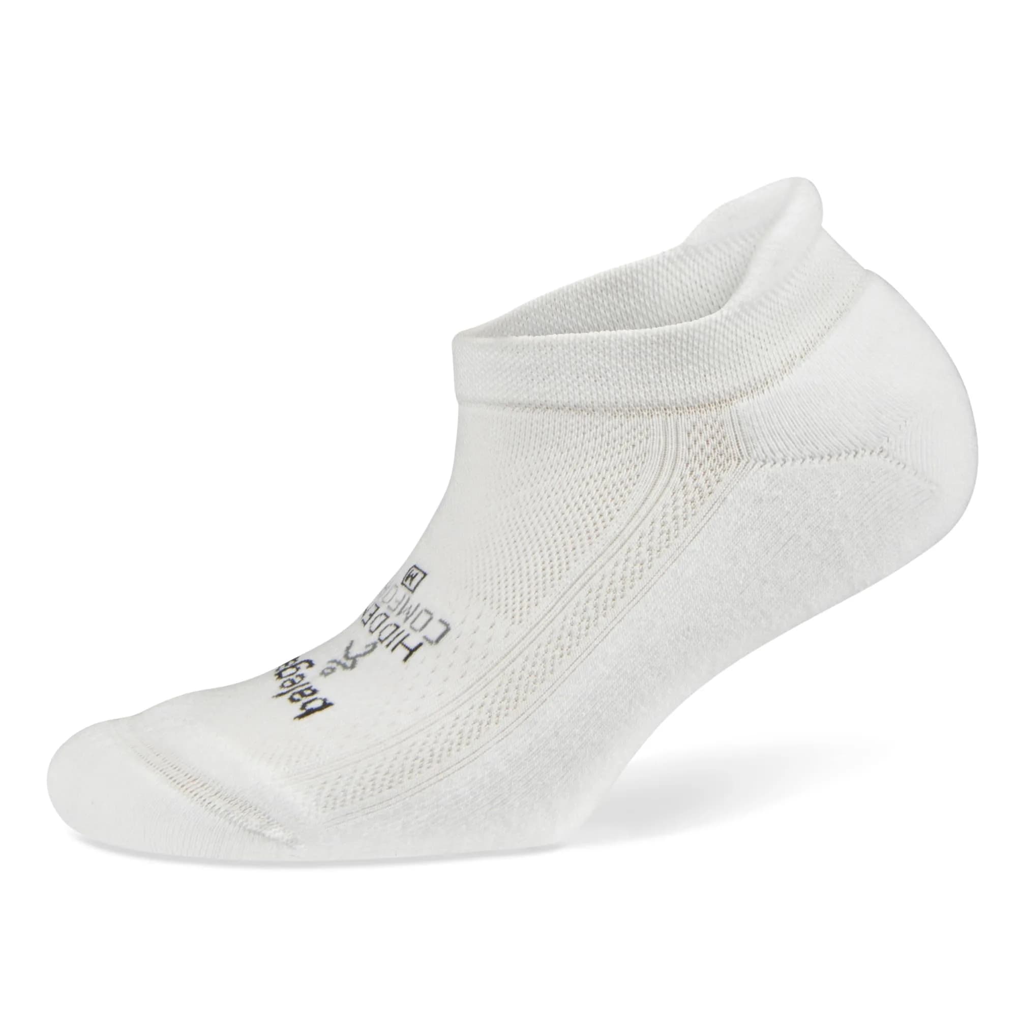 Balega Hidden Comfort No Show Athletic Running Socks White Medium | Moisture-Wicking & Seamless Toe