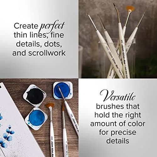 Silver Brush Limited Ultra Mini Tight Spot Paintbrush Set, 3pc | Fine Detail Control for Artists thumbnail 5