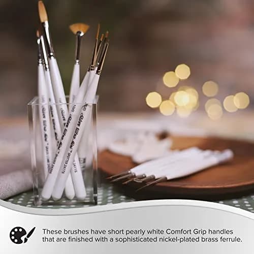 Silver Brush Limited Ultra Mini Tight Spot Paintbrush Set, 3pc | Fine Detail Control for Artists thumbnail 6