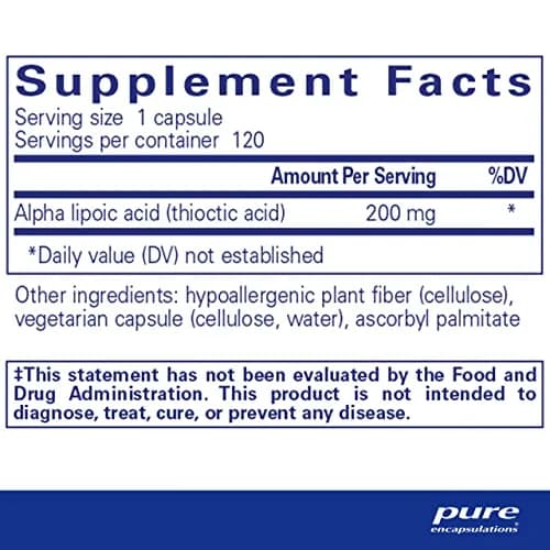 Pure Encapsulations Alpha Lipoic Acid 200 mg | Supports Energy & Nerve Health thumbnail 2