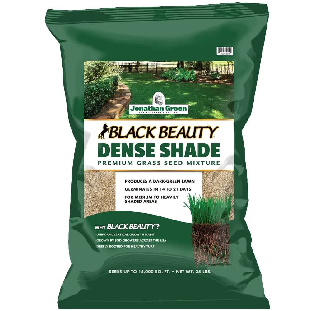 Jonathan Green Black Beauty Dense Shade Grass Seed 11.34 kg (25 lb) | Cool Season Lawn Seed for Shady Areas