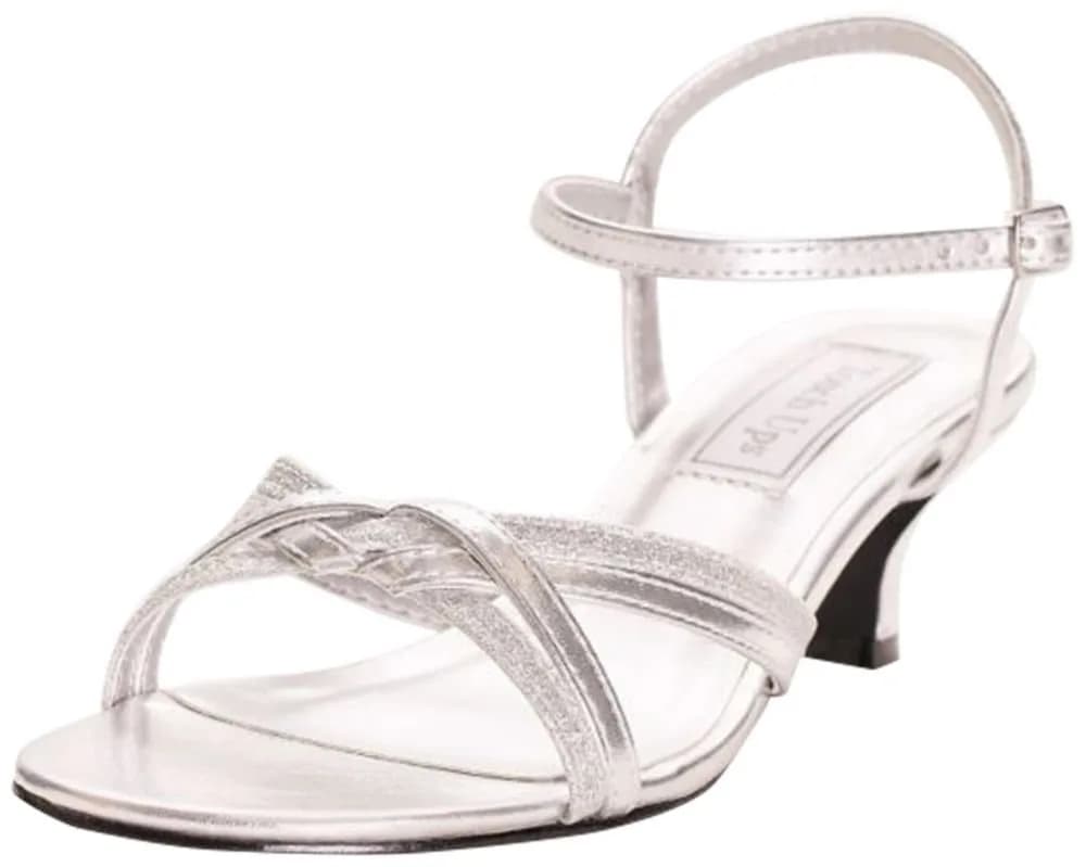 Touch Ups Melanie Dress Sandal Silver 5 M US | Elegant Heeled Sandal for Women — Silver
