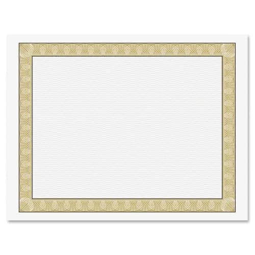 Geographics Diplomat Certificate Paper 50 Sheets | 8.5 x 11 Inch Parchment with Golden Border thumbnail 1