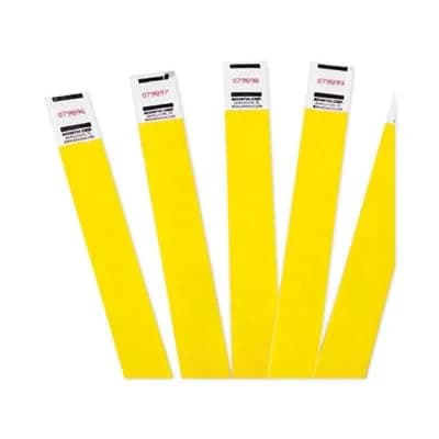 Advantus Tyvek Numbered Wristbands Yellow 100-Pack | Crowd Management Solution thumbnail 2