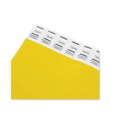 Advantus Tyvek Numbered Wristbands Yellow 100-Pack | Crowd Management Solution thumbnail 4