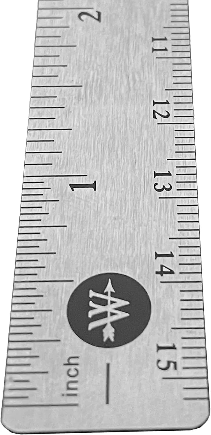 Westcott Stainless Steel Metal Ruler with Non-Slip Cork Base, 6 Inch (15.24 cm) | Precision Measurement Tool - view 8