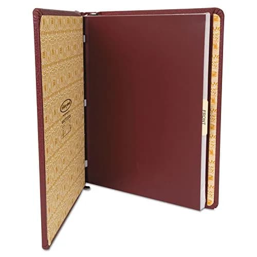Wilson Jones Corporate Minute Book, Letter Size 8.5 x 11 Inches, 125 Pages/250 Sides, Red | Confidential Record Keeper thumbnail 2