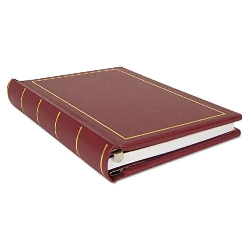 Wilson Jones Corporate Minute Book, Letter Size 8.5 x 11 Inches, 125 Pages/250 Sides, Red | Confidential Record Keeper thumbnail 4