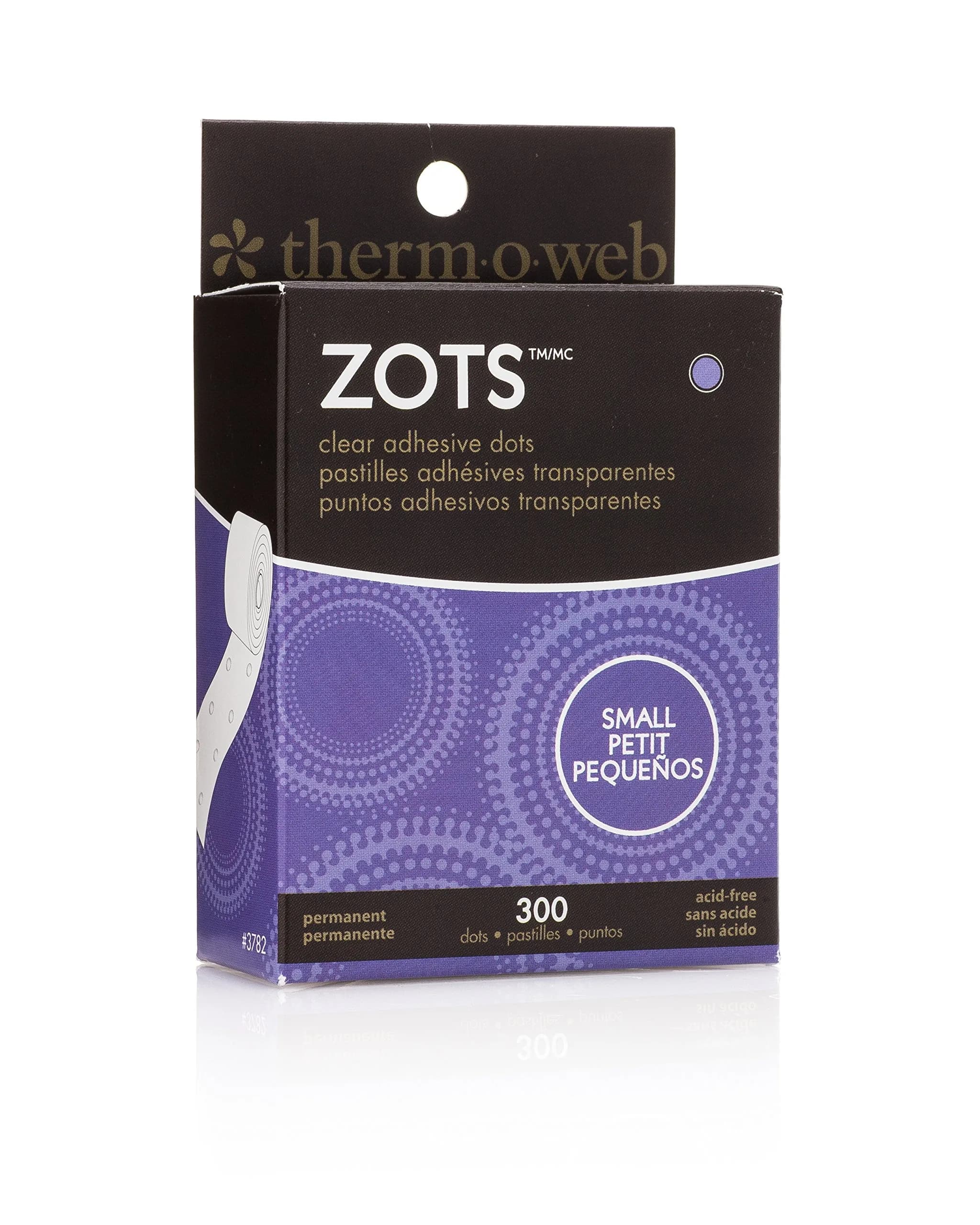 iCraft Zots Clear Adhesive Dots Small 300-Pack | Repositionable Craft Glue Dots - main product image