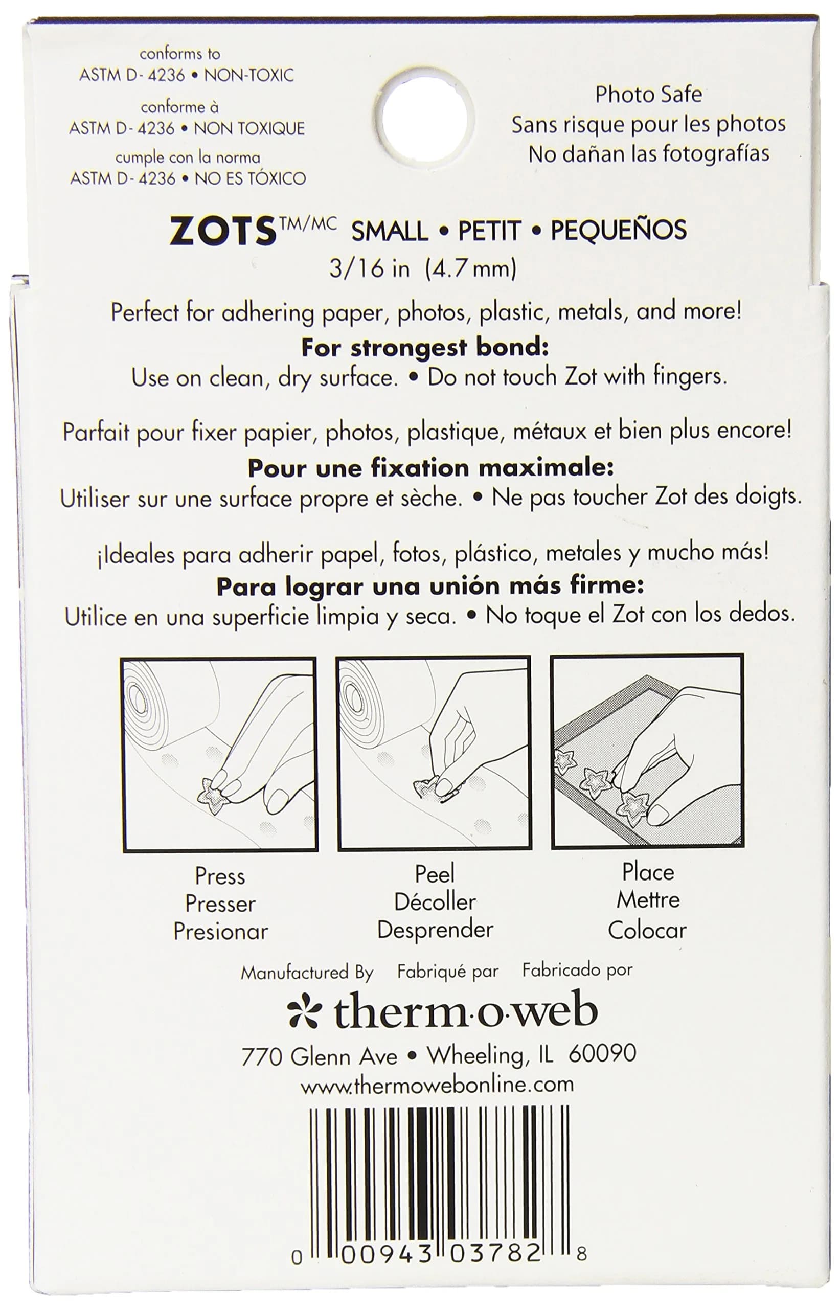 iCraft Zots Clear Adhesive Dots Small 300-Pack | Repositionable Craft Glue Dots - view 2