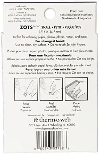 iCraft Zots Clear Adhesive Dots Small 300-Pack | Repositionable Craft Glue Dots thumbnail 2