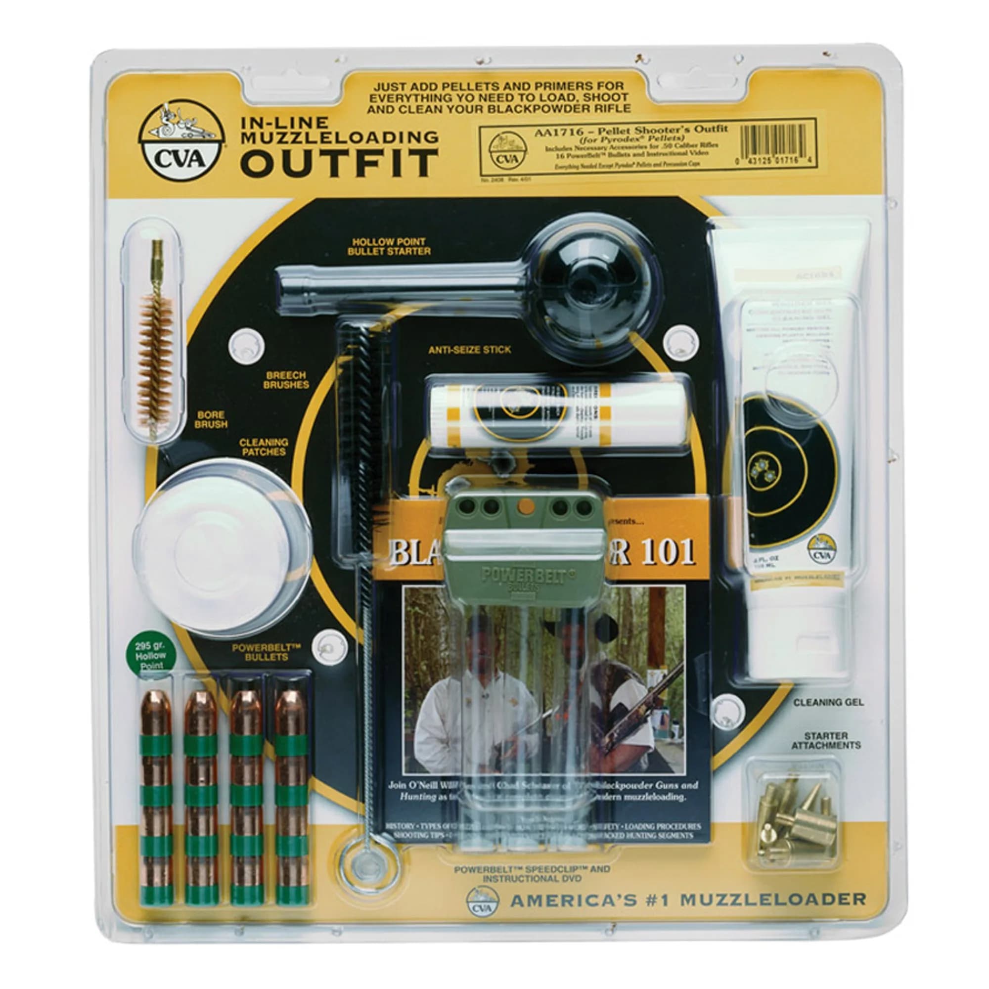 CVA Black Gun Cleaning Kit 0.50 Caliber | Complete Gunsmithing Accessory Set with USA Sourcing