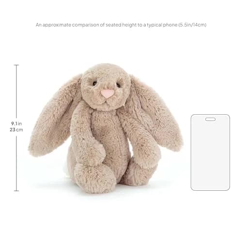 Jellycat Bashful Beige Bunny Stuffed Animal, Medium, 12 Inches | Super-soft plush for cuddles thumbnail 2